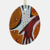 Hand-Ornament Keramik Ornament (Rechts)