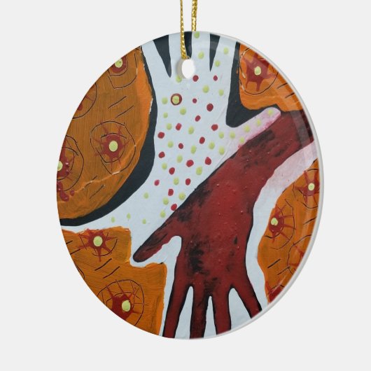 Hand-Ornament Keramik Ornament (Links)