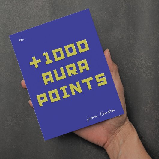 Hand-painted + 1000 Aura points  Feiertagspostkarte