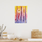 Hand Painted Abstract Fantasy Artwork Poster (Küche)