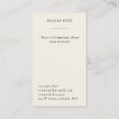 Hand Painted Abstract Floral Art Symmetrical Visitenkarte (Rückseite)