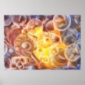 Hand Painted Abstract Flowers Gouache Fantasy Ar Poster (Vorne)