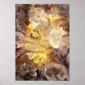 Hand Painted Abstract Glow in Earth Tones Poster (Vorne)