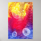 Hand Painted Abstract Sunshine Glow Artwork Poster (Vorne)