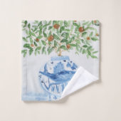 Hand Painted Blue and White Ginger Jar Badhandtuch Set (Waschlappen)