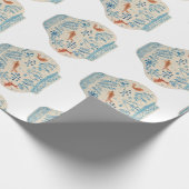 Hand Painted Blue and White Ginger Jar Geschenkpapier (Ecke)