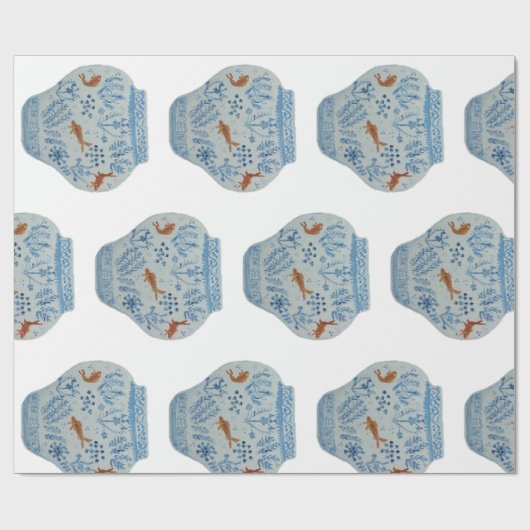 Hand Painted Blue and White Ginger Jar Geschenkpapier (Flach)