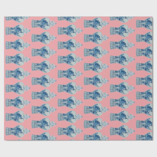 Hand Painted Blue and White Ginger Jar Geschenkpapier (Flach)