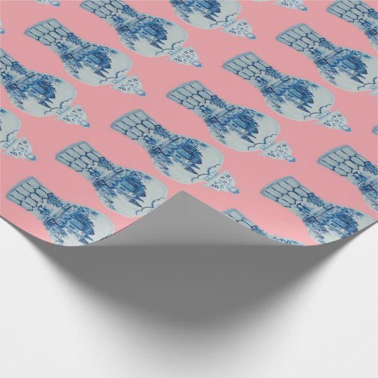 Hand Painted Blue and White Ginger Jar Geschenkpapier (Ecke)