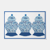 Hand Painted Blue White Ginger Jar Rug Doormat Fußmatte (Vorderseite)