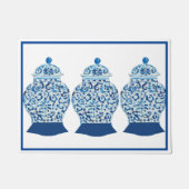 Hand Painted Blue White Ginger Jar Rug Doormat Fußmatte (Vorderseite)