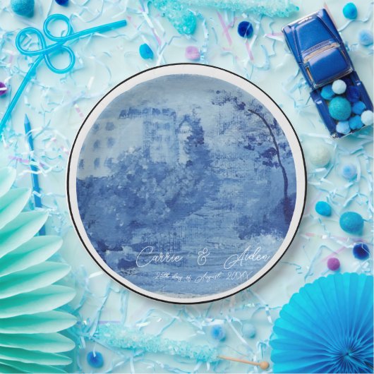 Hand Painted Blue Willow Ginger Jars Toile Pappteller (Party)