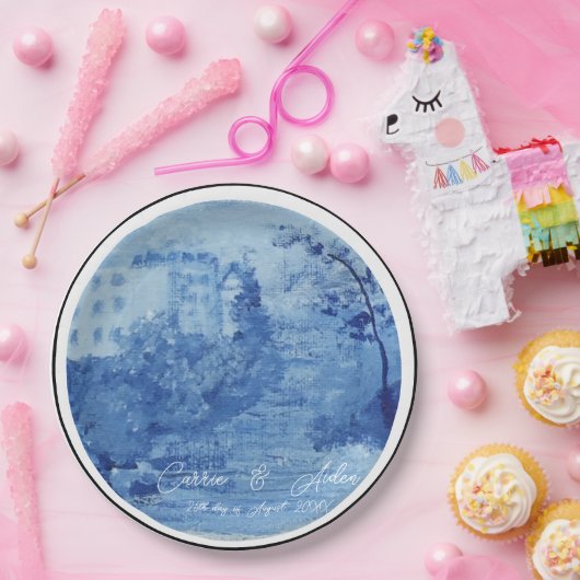 Hand Painted Blue Willow Ginger Jars Toile Pappteller (Party)