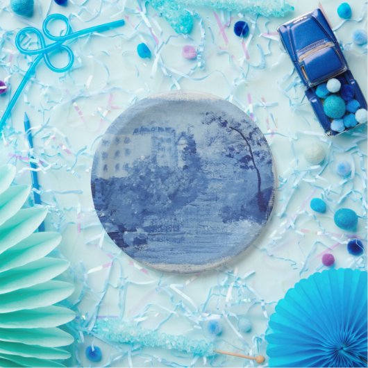 Hand Painted Blue Willow Ginger Jars Toile Pappteller (Party)