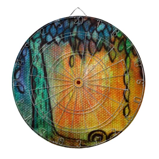 Hand Painted Colorful Tree of Life Dartscheibe (vorne)
