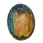 Hand Painted Colorful Tree of Life Dartscheibe (Vorderseite rechts)