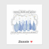 Hand Painted Daisy Rosemary Jar Bottle Aufkleber (Blatt)