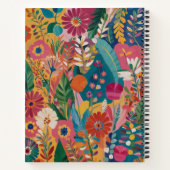 Hand-painted Floral Spiral Colorful Notebook Notizblock (Rückseite)