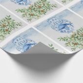 Hand Painted Ginger Jar Orange Tree Geschenkpapier (Ecke)