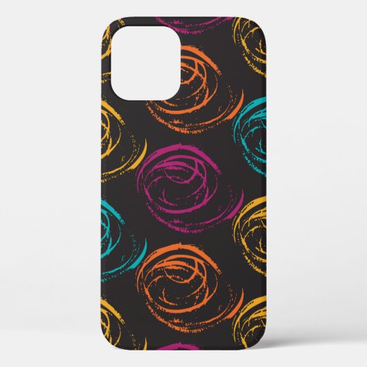Hand painted grange texture. Ink geometric element Case-Mate iPhone Hülle (Rückseite)