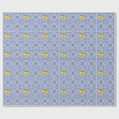 Hand-painted Italian tiles Amalfi blue & lemons Geschenkpapier (Flach)