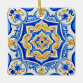 Hand-Painted Majolica Pattern Keramikornament (Vorderseite)