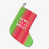 Hand Painted Merry and Bright Kleiner Weihnachtsstrumpf (Vorderansicht (hängend))