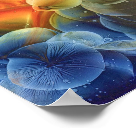 Hand Painted Multicolor Abstract Painting Poster (Ecke)