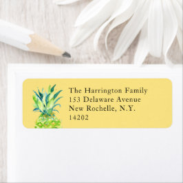 Hand-Painted Pineapple Buttercream Return Address 