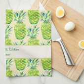 Hand-Painted PIneapple Personalized Buttercream Geschirrtuch (Viertel Falte)