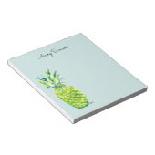 Hand-Painted Pineapple Sea Foam Grocery List Notizblock (angewinkelt)