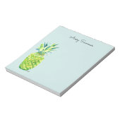 Hand-Painted Pineapple Sea Foam Grocery List Notizblock (Rotiert)