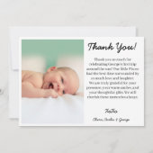 Hand-Painted Pisces Birthday Thank You Dankeskarte (Rückseite)