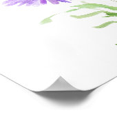 hand painted purple daisy watercolour poster (Ecke)
