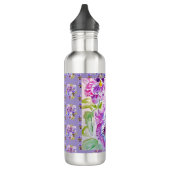 Hand Painted Purple Pansy Pansies floral Edelstahlflasche (Links)