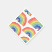 Hand Painted Rainbow Napkins Serviette (Ecke)