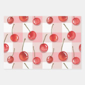 Hand-Painted Red Cherries Seamless Pattern Geschenkpapier Set (Vorderseite 3)