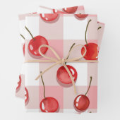 Hand-Painted Red Cherries Seamless Pattern Geschenkpapier Set (Beispiel)