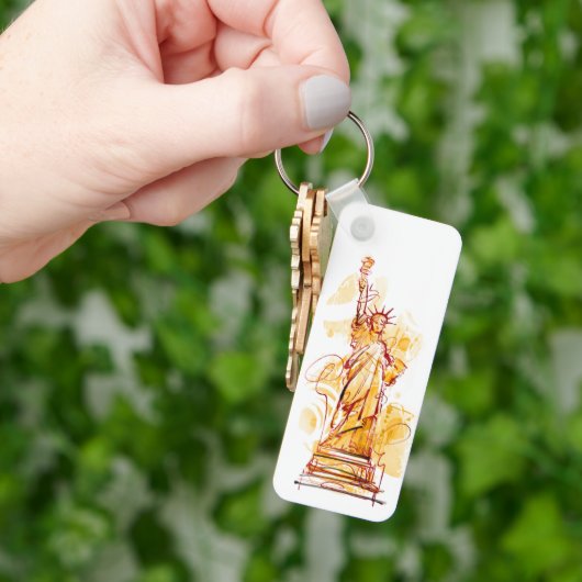 Hand-painted Statue of Liberty Keychain Schlüsselanhänger (Hand)