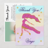 Hand-Painted Virgo Birthday Thank You Dankeskarte (Vorne/Hinten)