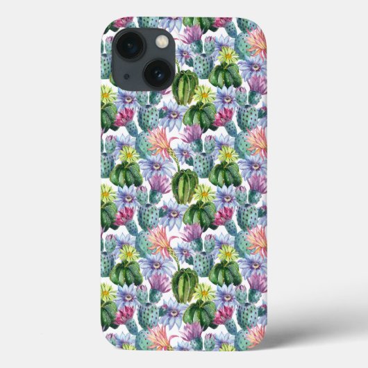 Hand Painted Watercolor Cactus Pattern Case-Mate iPhone Hülle (Rückseite)