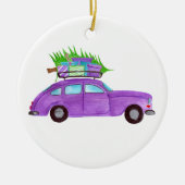 Hand painted watercolor Christmas Keramik Ornament (Vorne)