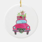 Hand painted watercolor Christmas Keramik Ornament (Hinten)