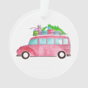 Hand painted watercolor Christmas Ornament