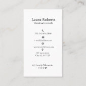 Hand-painted watercolor flowers earring display  visitenkarte (Rückseite)