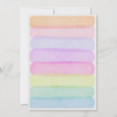 Hand painted, watercolor, unique baby shower einladung (Rückseite)