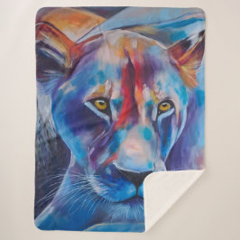 Hand Painted Wild Cat Portraitng Sherpadecke