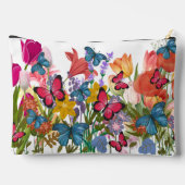 Hand painted wild floral print  zubehörtasche (Rückseite)