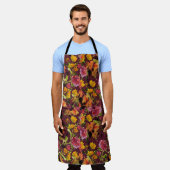Hand-Painted with Inks All-Over Print Apron Schürze (Getragen)
