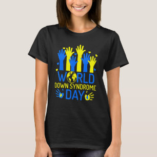 Hand Print Socks World Down Syndrome Awareness Day T-Shirt